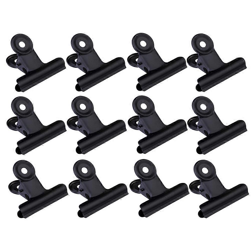 Note Storage Clips Medium Binder Clips Practical Design Home Use Black 10Pcs