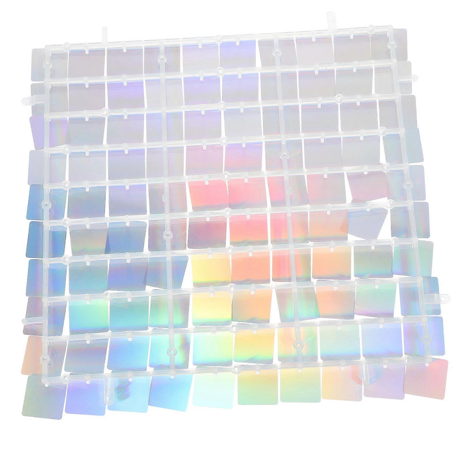 Photo Backdrop Glitter Wall Backdrop Panel Silver For Home Decor Rectangular Shape 1Pack