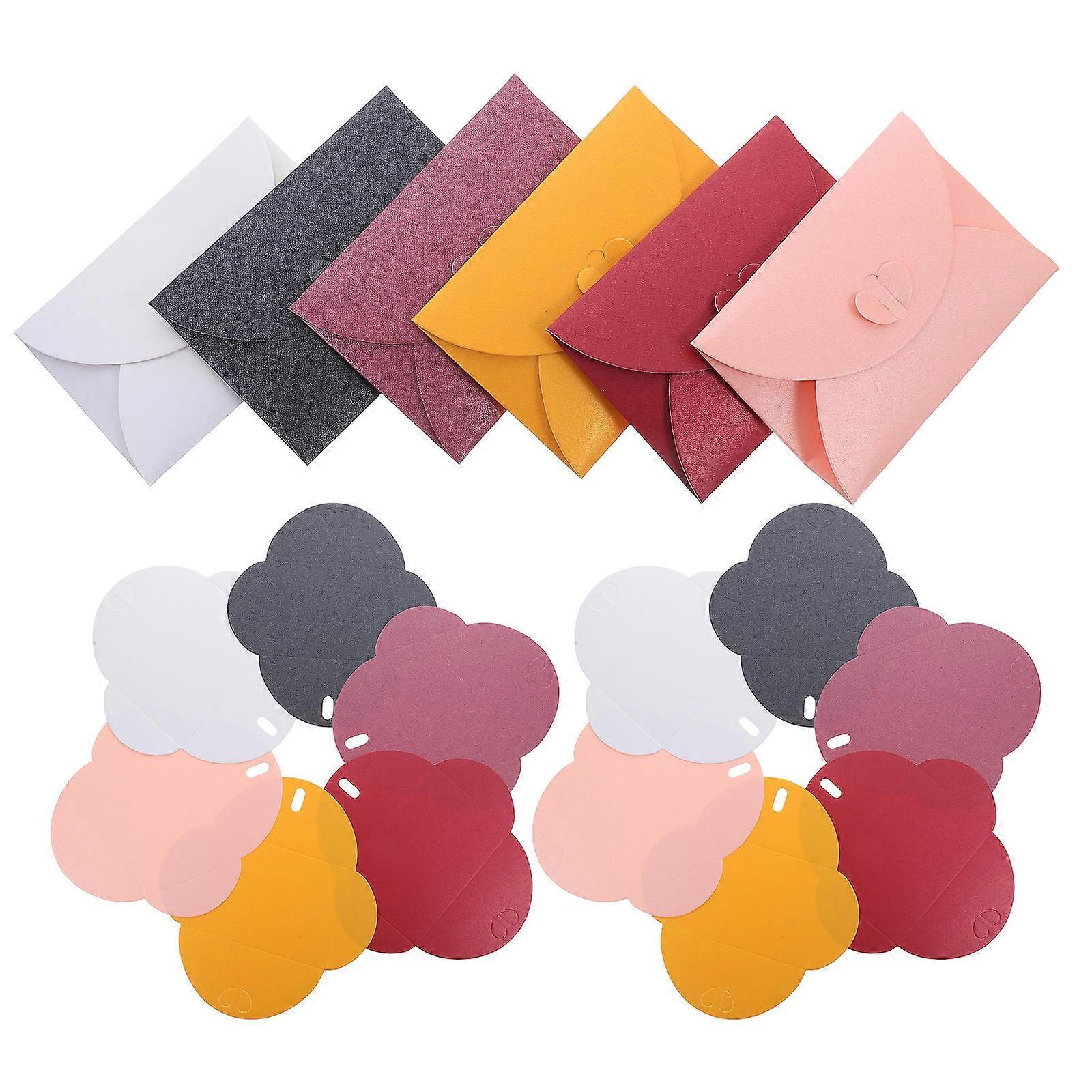 48 Pack Mini Envelopes with Blank – Colorful Heart Clasped Design for DIY Thank You Notes, Party Invitations, Scrapbooking & – Perfect for Weddings &
