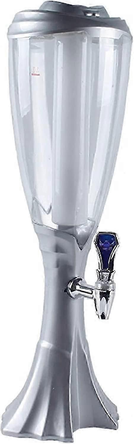 Beverage Dispenser for Commercial Use, Desktop Tower with Colorful Lights and Removable Ice Tube, Suitable for Various Brands, 3L Capacity i