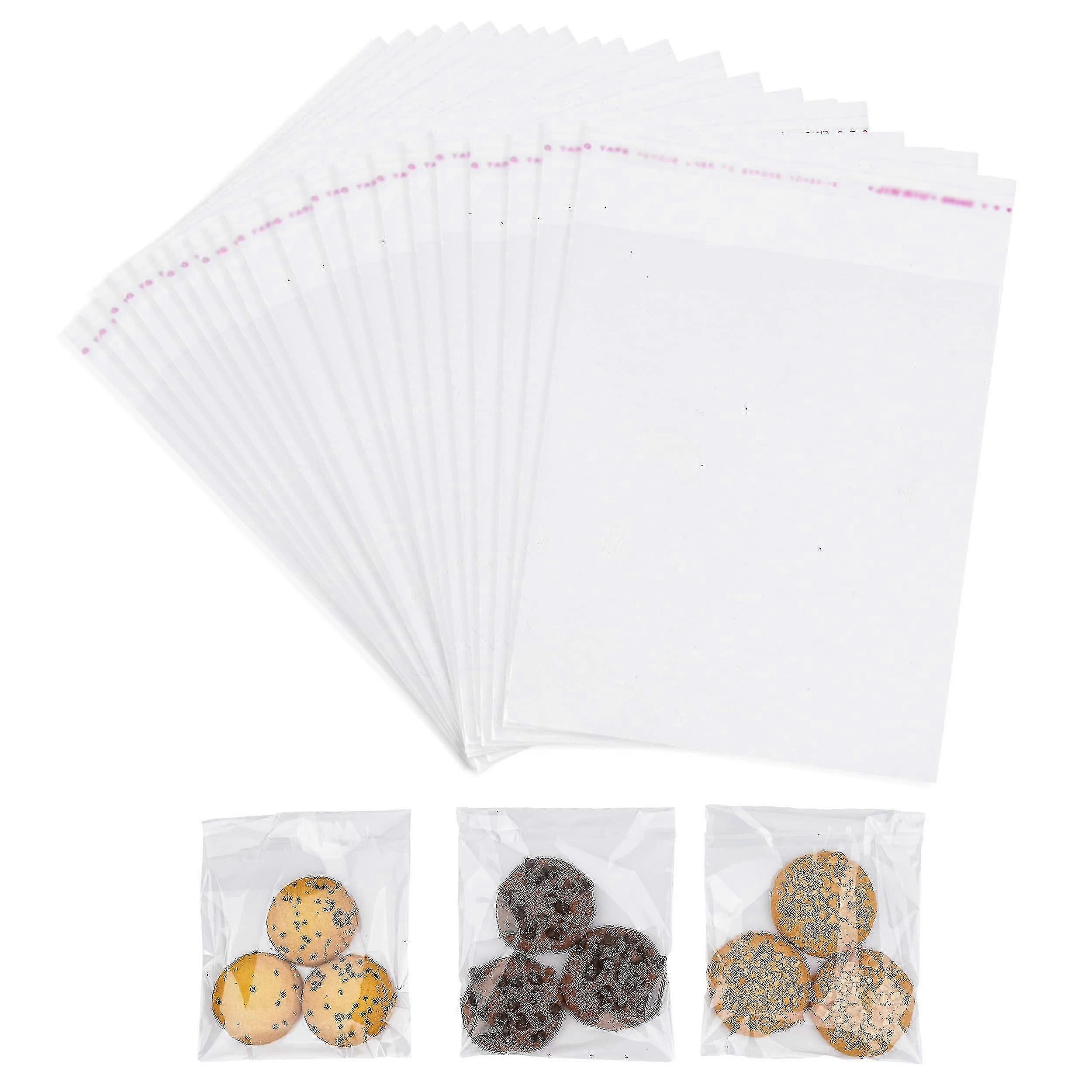 100 Pcs 5 X 7 Inches Clear Opp Re-sealable Cellophane Bags, Self-sealed Small Cello Bags For Cookies, Sweets, Gifts, Soaps