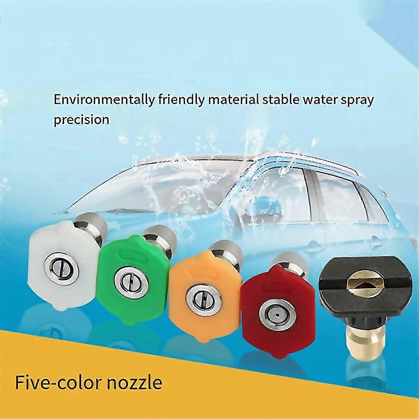 For High Pressure Water Nozzle 0掳15掳25掳40掳65掳compatible For Quick Connector Car Wash