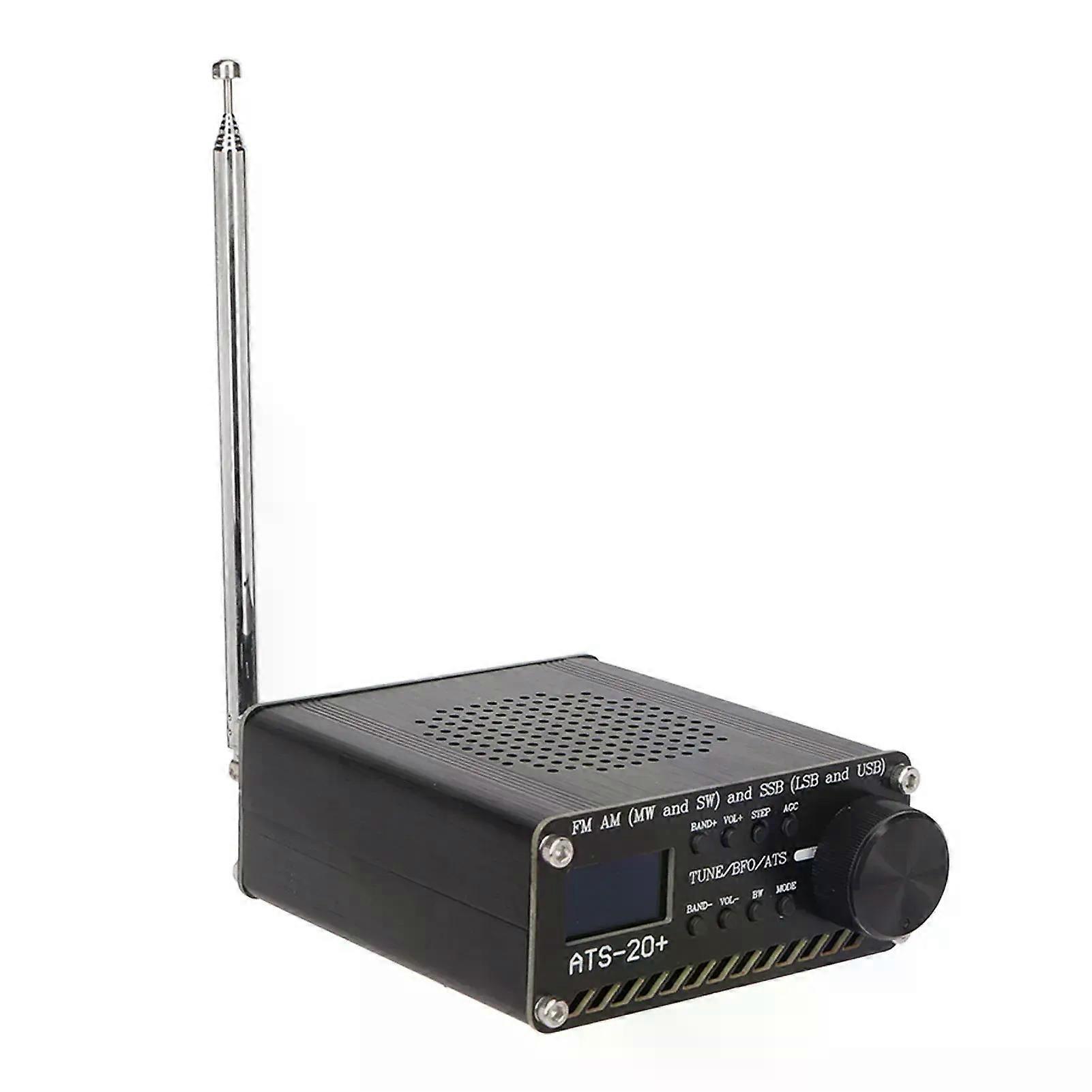 Stand Radio Receiver Easy To Read Portable ATS 20+ World Band Digital Receiver Professional Lightweight for Home for Outdoor Camping