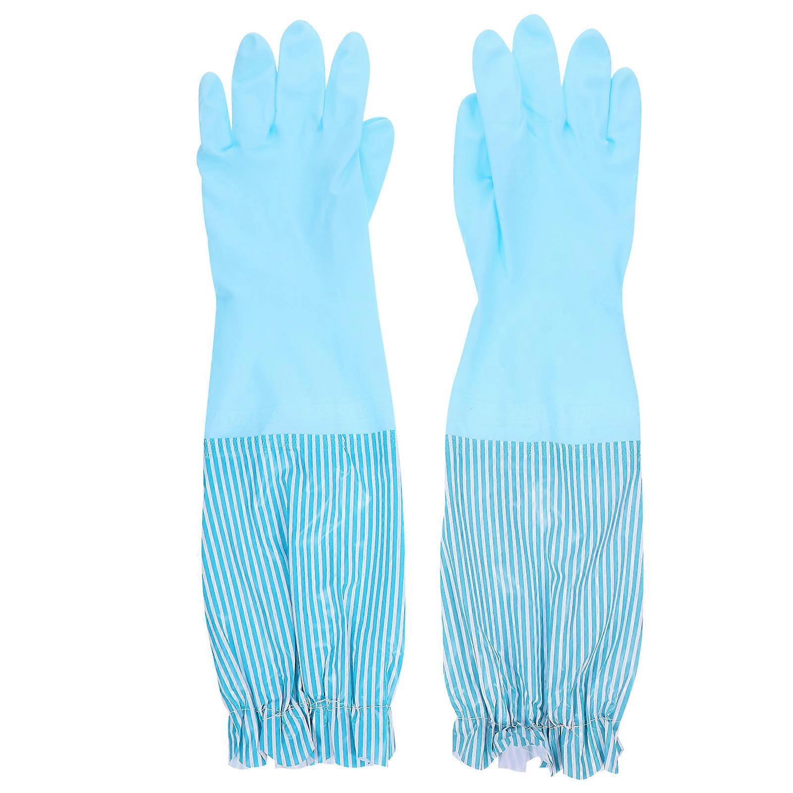 Dish Cleaning Gloves Plush Lining Hand Gloves For Washing Dishes Housework Winter 18.5×5.5×0.1in 1 Pair