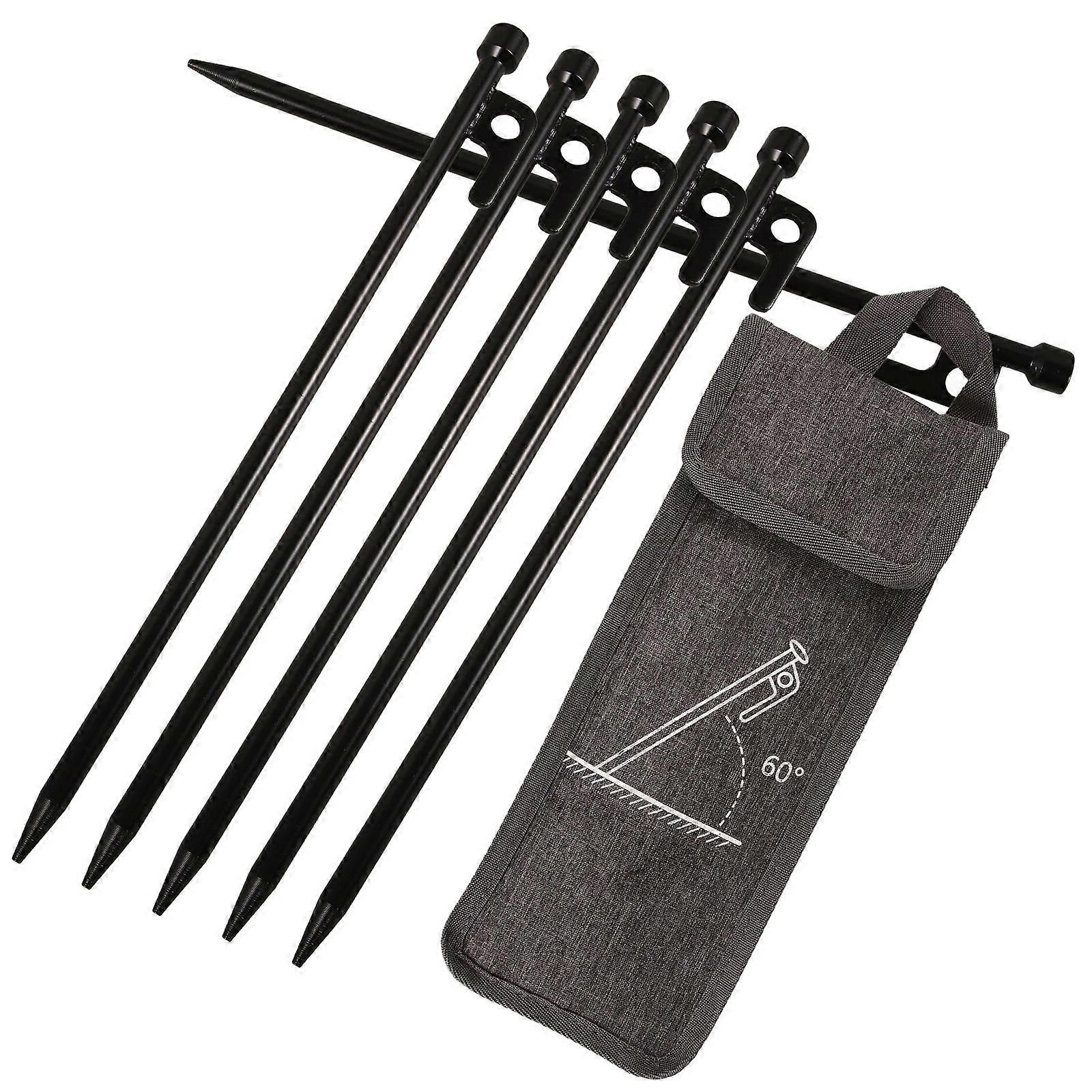 Tent Fixing Stakes Metal Tent Nails Garden Beach Snow Ground Easy to Insert and Remove 1Set