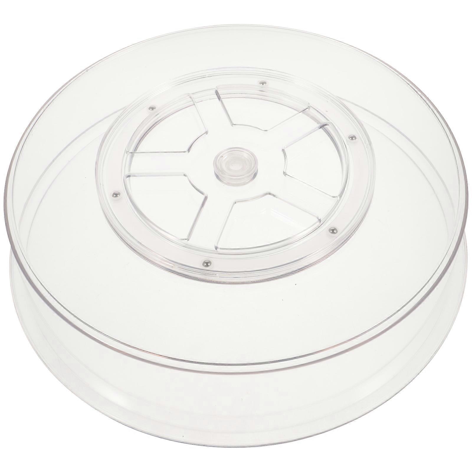 Rotating Turntable Organizer for Kitchen Storage with PET Material Transparent Color Fits Home Use