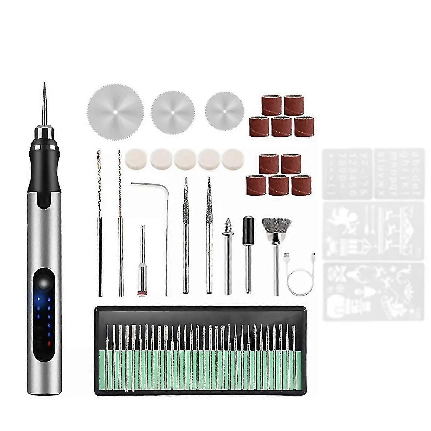 For Usb Rechargable Engraving Pen With 58bits,diy Engraving Tool Kit