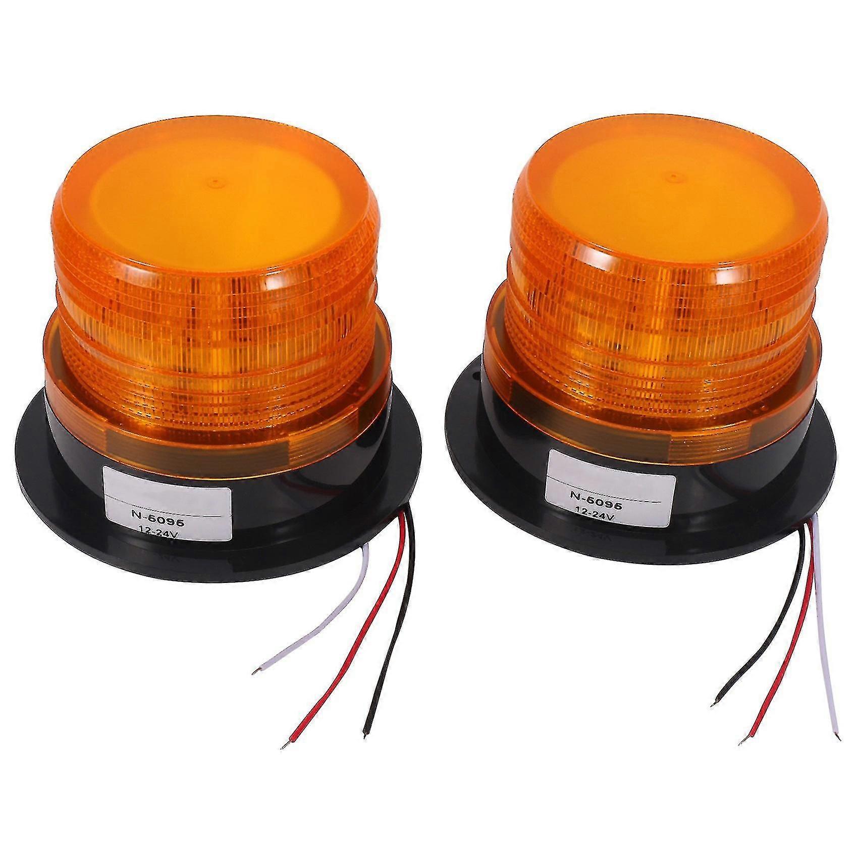 2 x Led Beacon Strobe Emergency Flashing Light Warning Lamp Truck 12v 24v