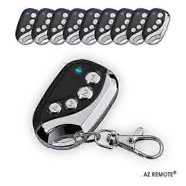 Set universale di 10 telecomandi a copia per Az Remote 433,92 MHz - Garage, cancello e luce di allarme - Include istruzioni in francese