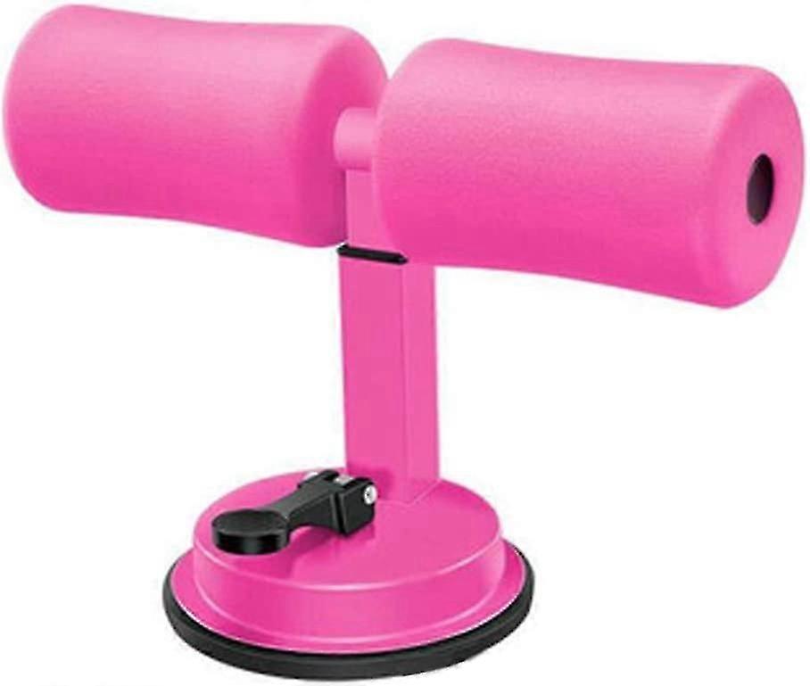 Self-Suction Situp Bar,Sit Up Assist Device,Handheld,Portable,Multifunctional Tummy Exercise Tool,Pink
