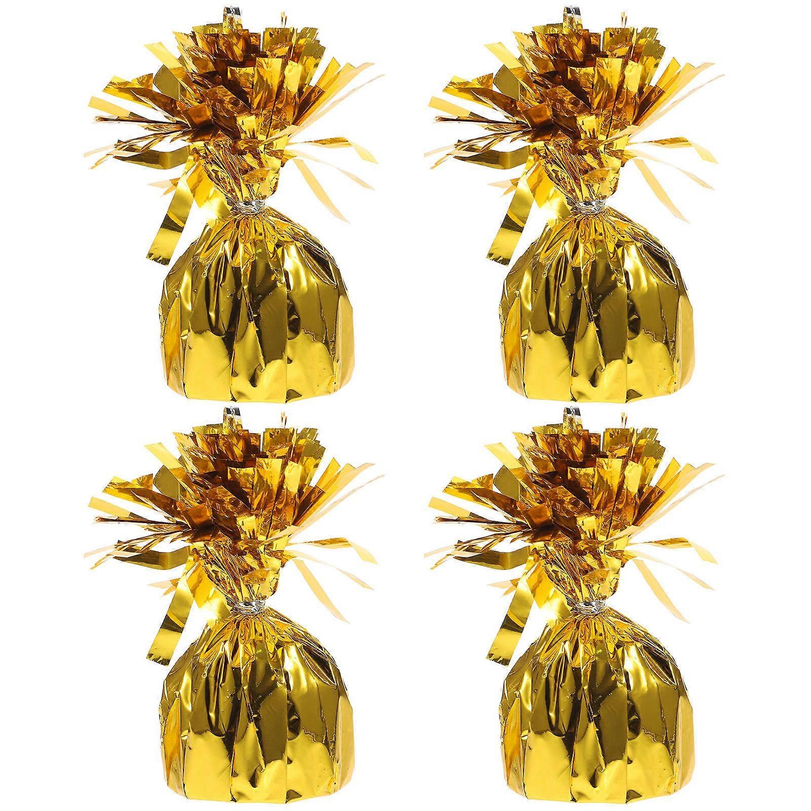 Table Weights For Balloons Pendants For Event Decorators Golden 12X5.5X5.5CM Easy Balloon String Attachment 4Pcs