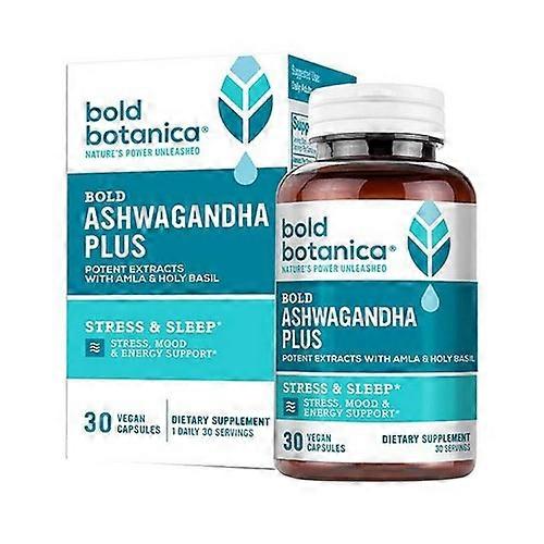 Bold Botanica Bold Ashwagandha Plus，30 粒胶囊（1 包）