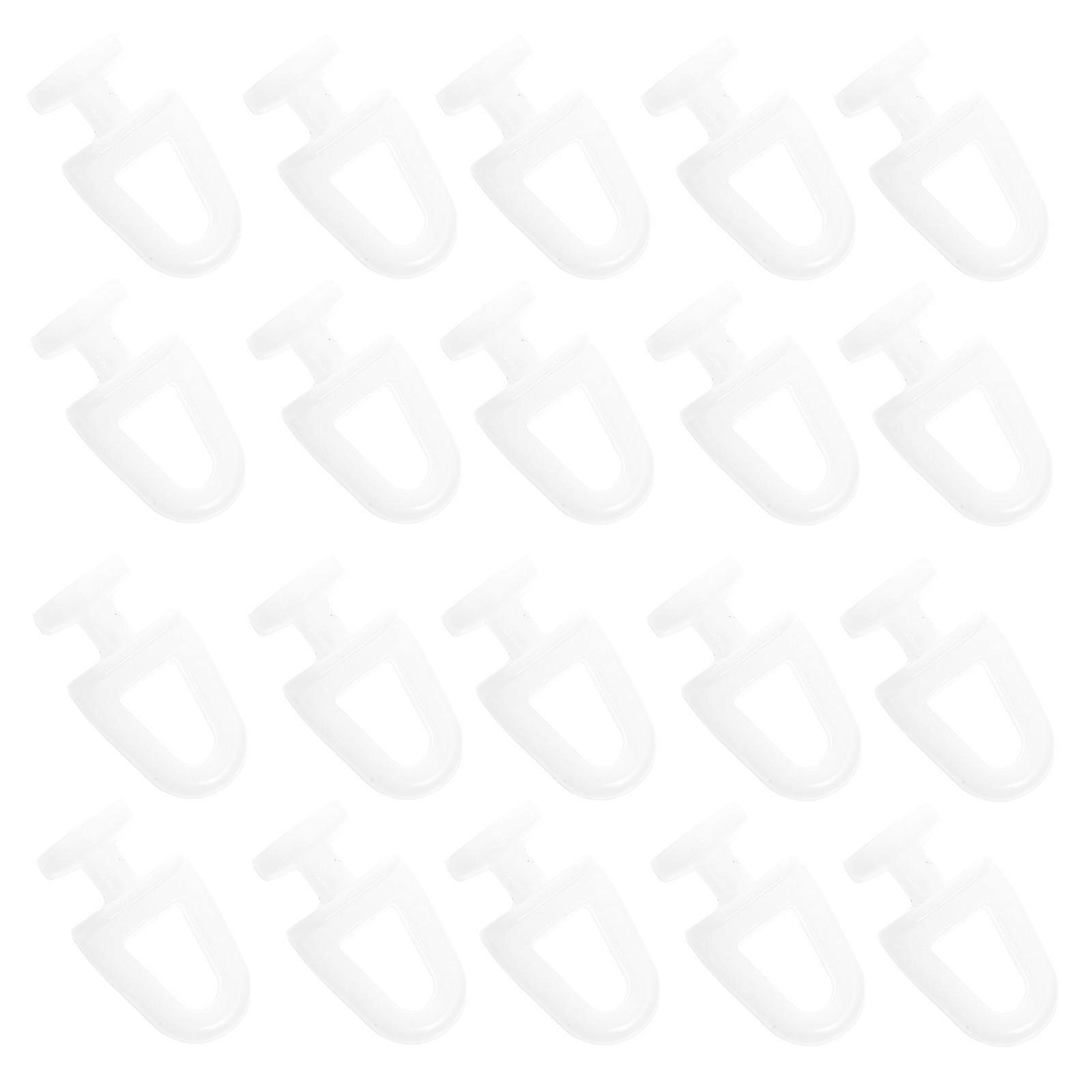 200 Pcs Plastic Curtain Rollers for Smooth Sliding Installation in Windows White