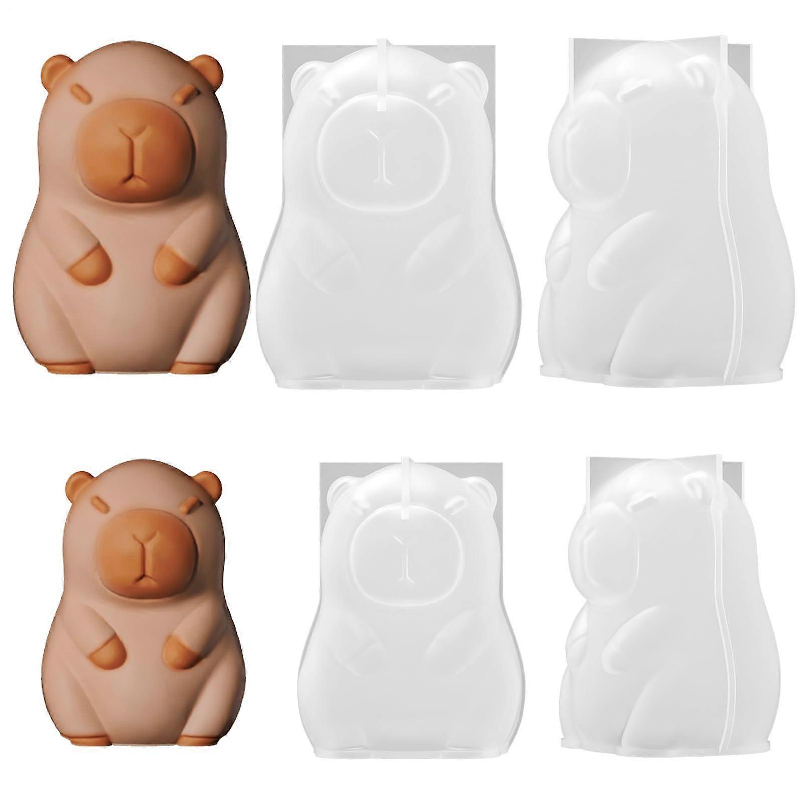 3D Capybara Silicone Mould Reusable Non-Layer For Ice, Cake, Pudding, Figure Casting, Jewellery Making