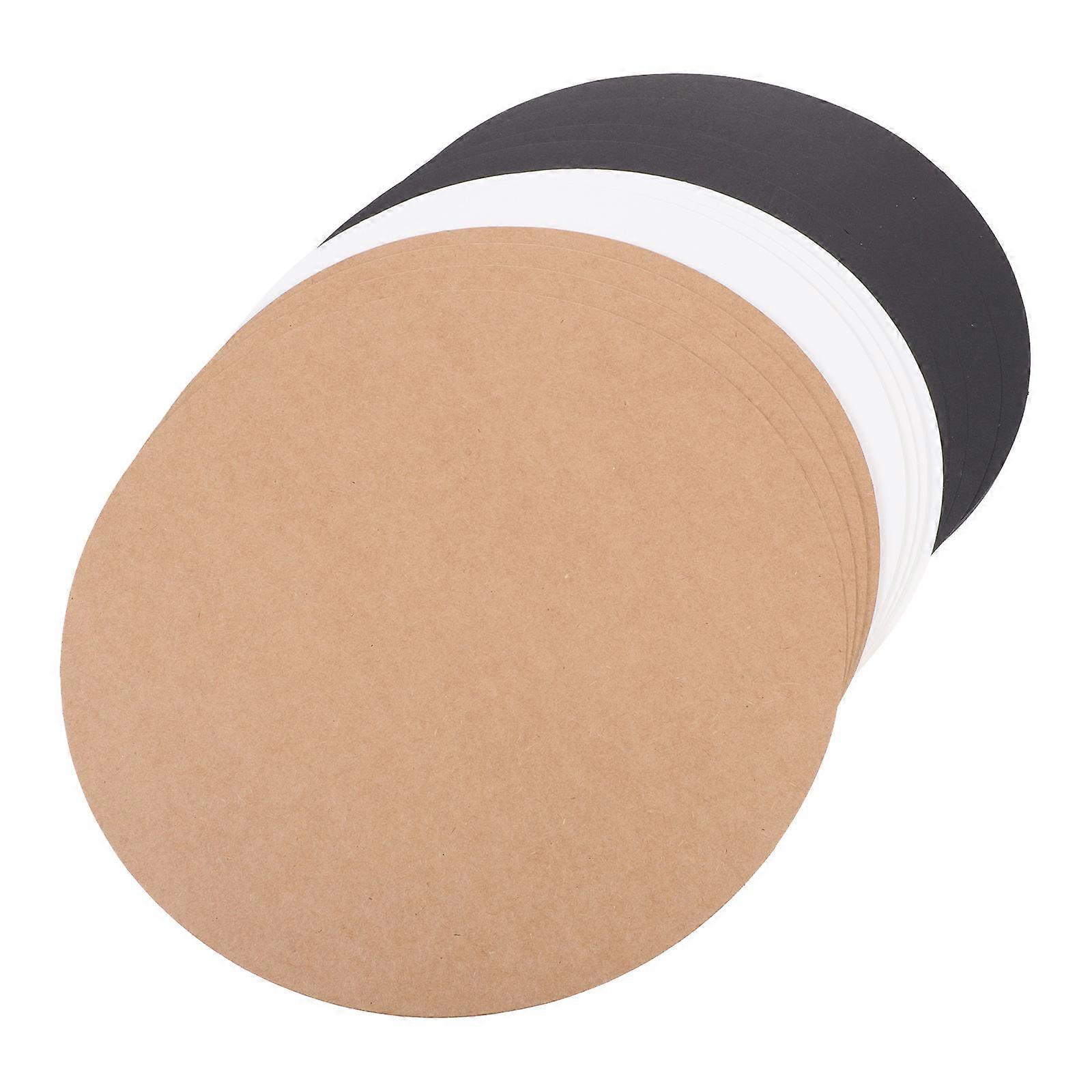 60Pcs Round Kraft Paper Cards for DIY Hand Drawing and Painting