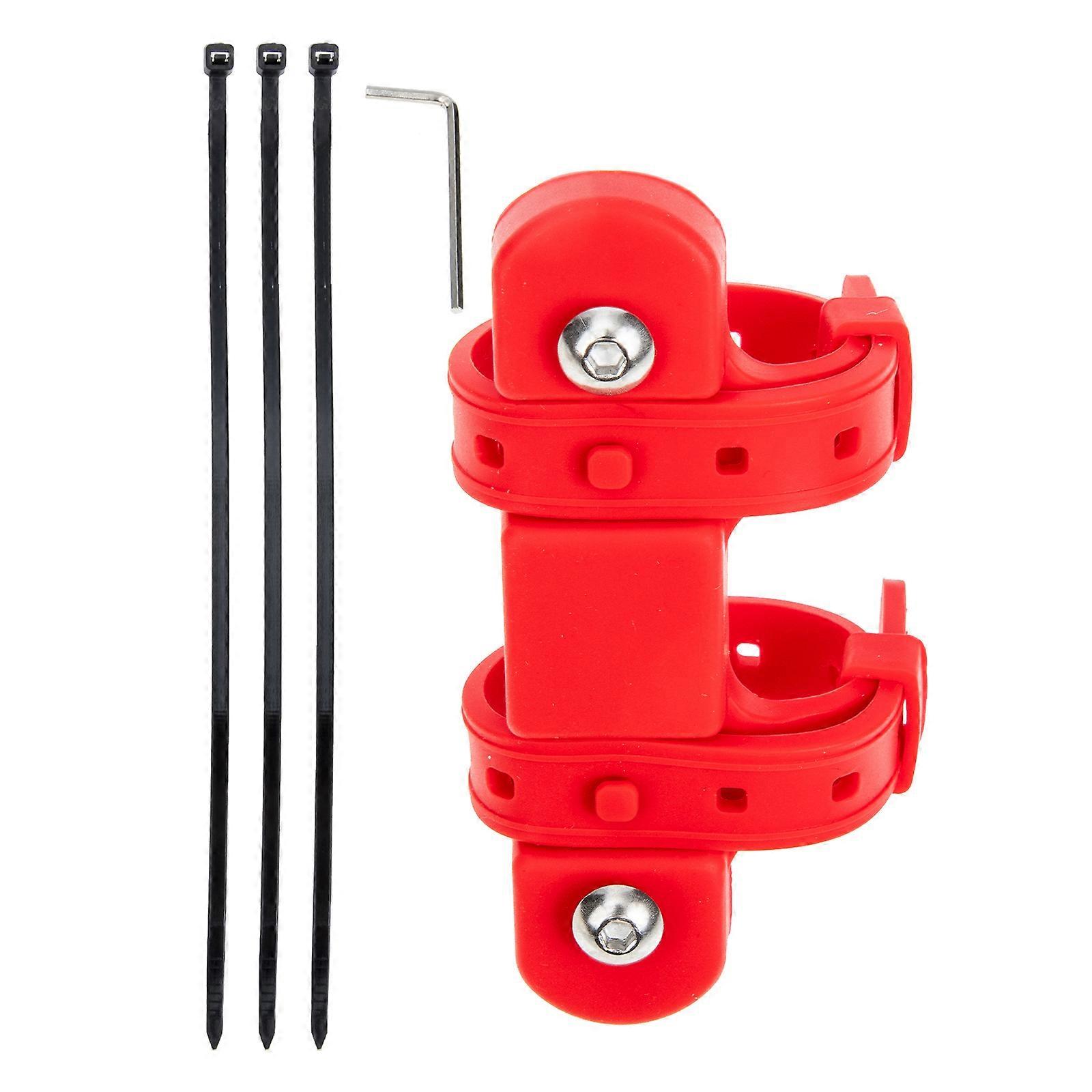 Durable Silicone Bike Water Bottle Holder with Strap for Universal Use on Bikes and Strollers Red Fits Most Frames