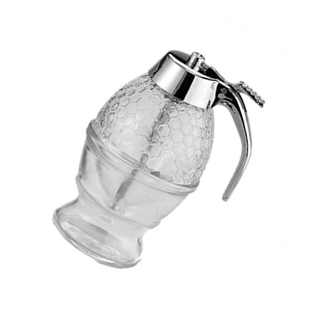 Honey Dispenser Syrup Dispenser Container Acrylic Storage Pot For Kitchen Use 14.5x8x10cm Square Spout Design Ergonomic Handle 1Set