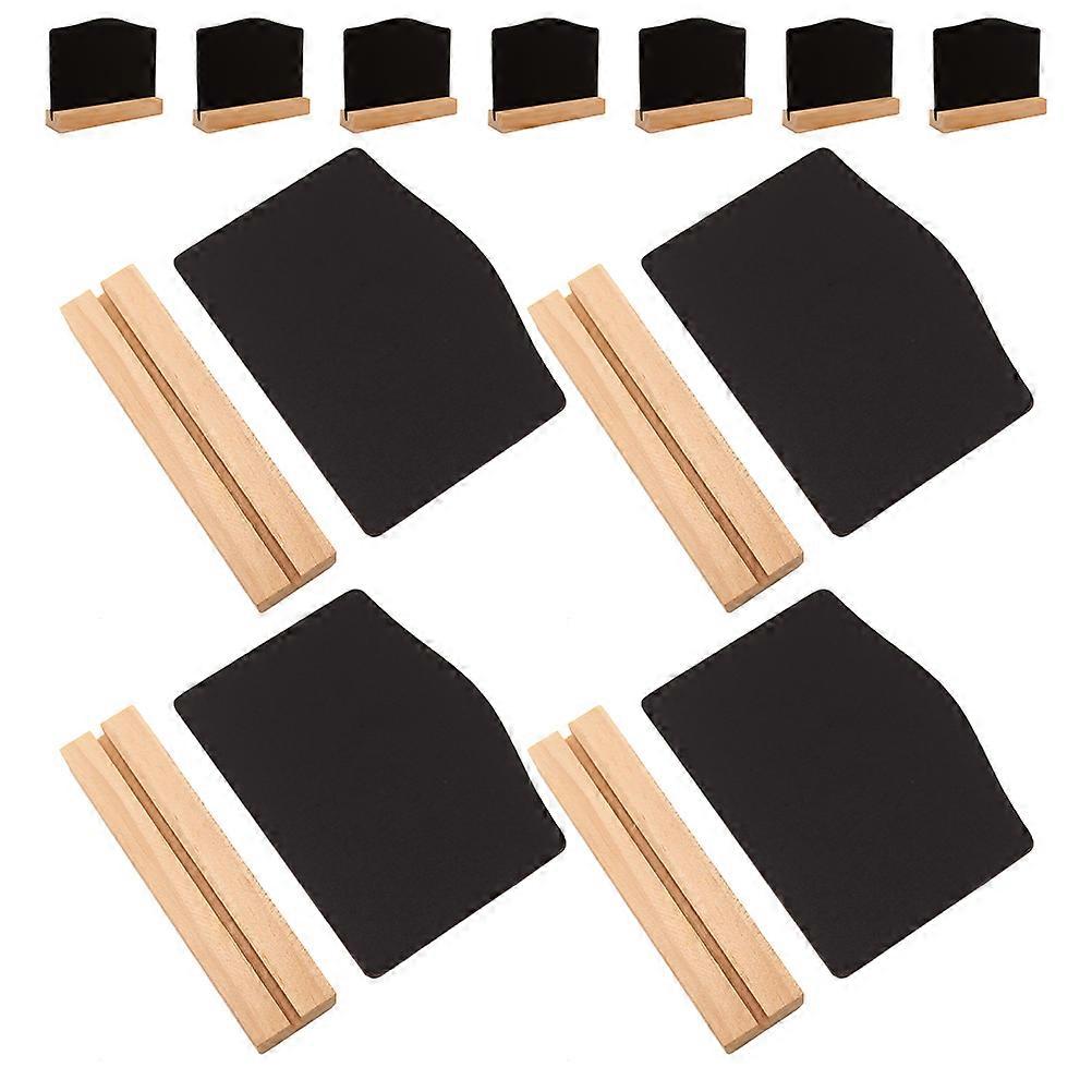 16pcs Mini Double Sided Erasable Blackboard Signs with Stands – Wooden Message Boards for Home, Hotel, Restaurant & Party Use – Menu & Communication