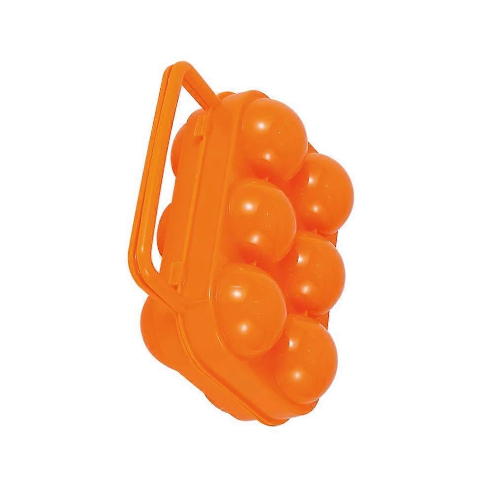Portable Camping Egg Case with Thickened PP Material for Safe Storage and Outdoor Use Fits Various Egg Sizes 3pcs Orange