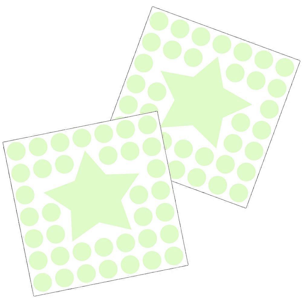 Glow in the Dark Decals Wall Stickers Removable Star Dot Decorative Childrens Room Glow in Dark Dots 2 Sheets