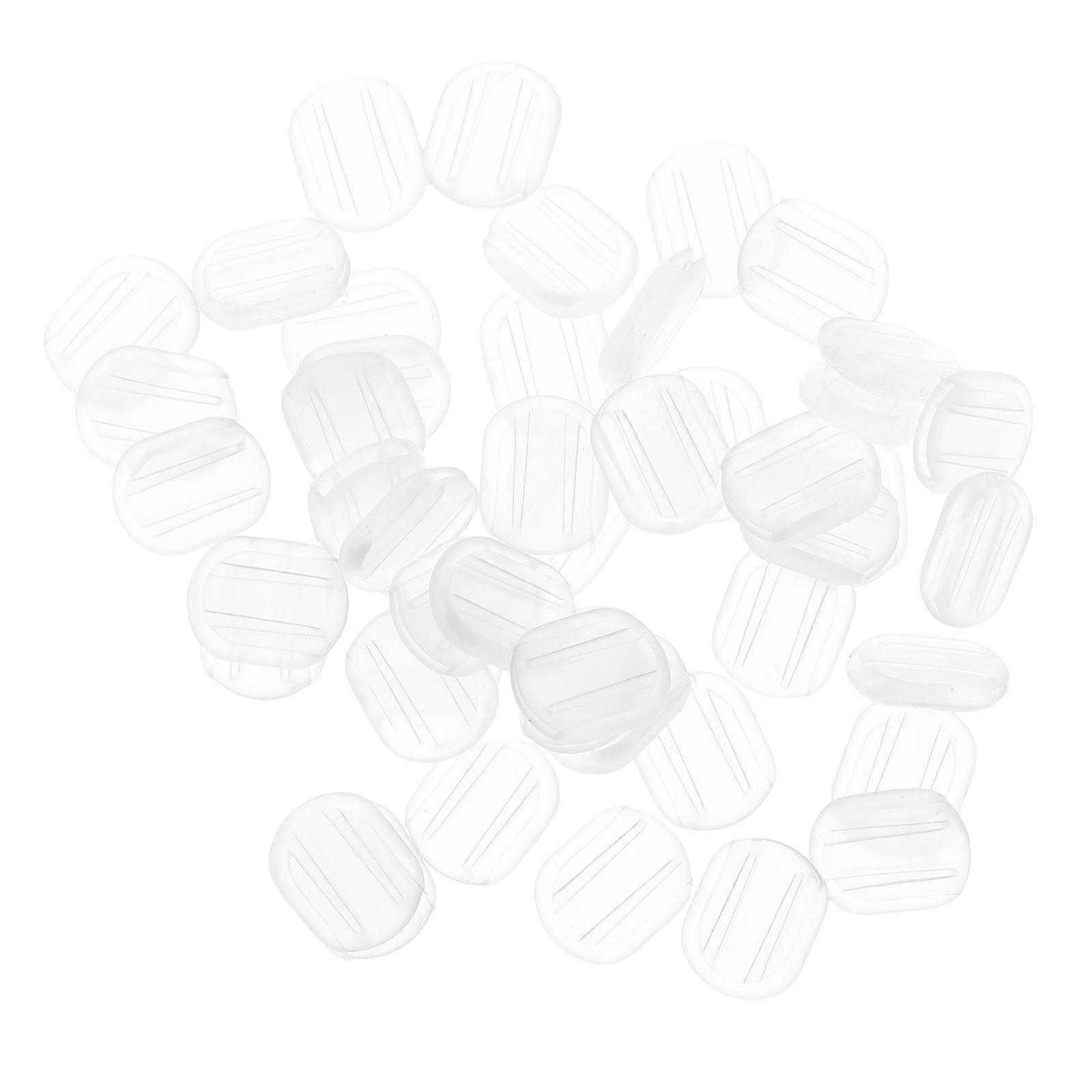 40pcs Clear Earring Pads Comfortable Flexible Cushions for Clip On Earrings Transparent Accessories
