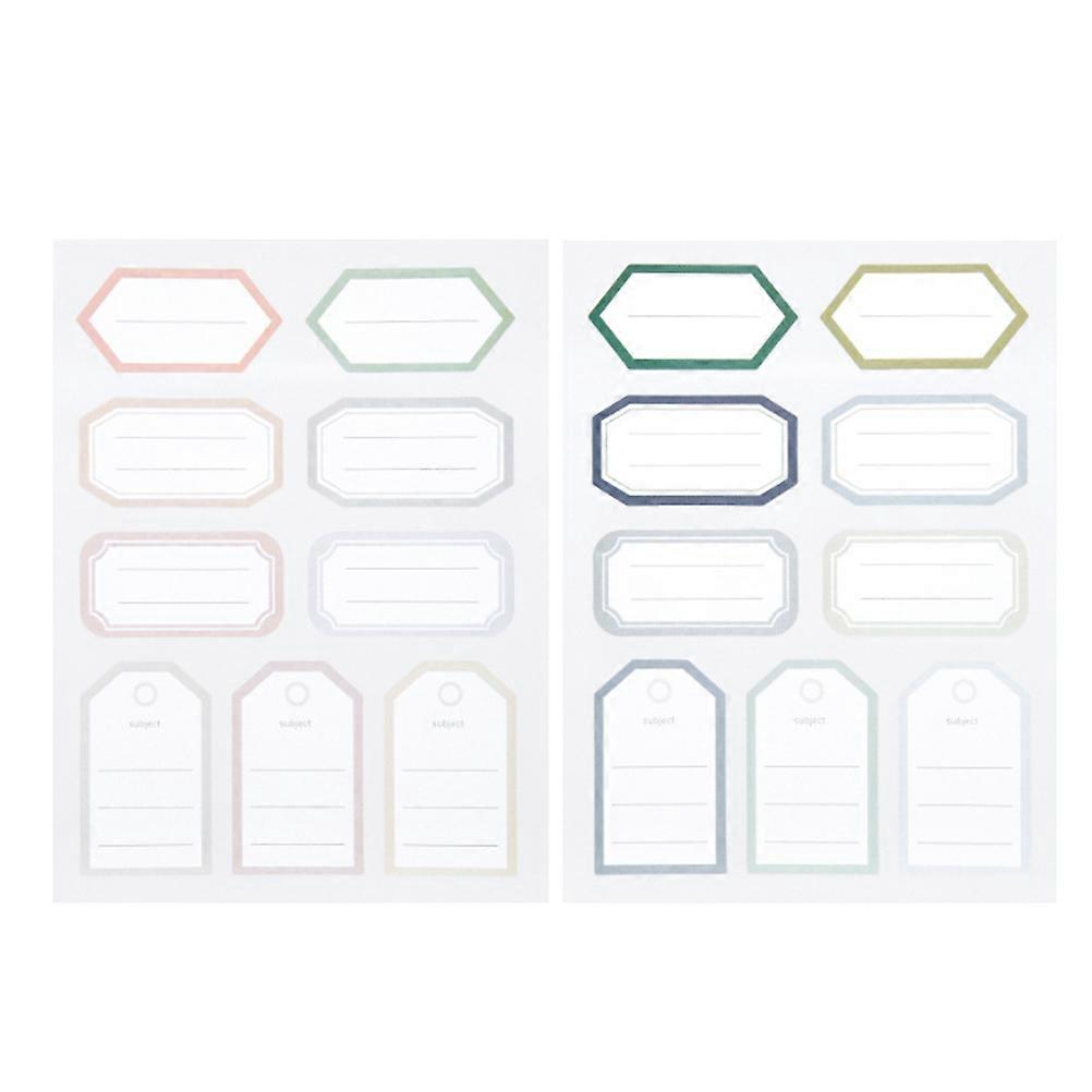 Creative Name Stickers Self Adhesive Blank Label Sheets for Bottles, Containers & School Supplies 5 Sheets, Assorted Colors