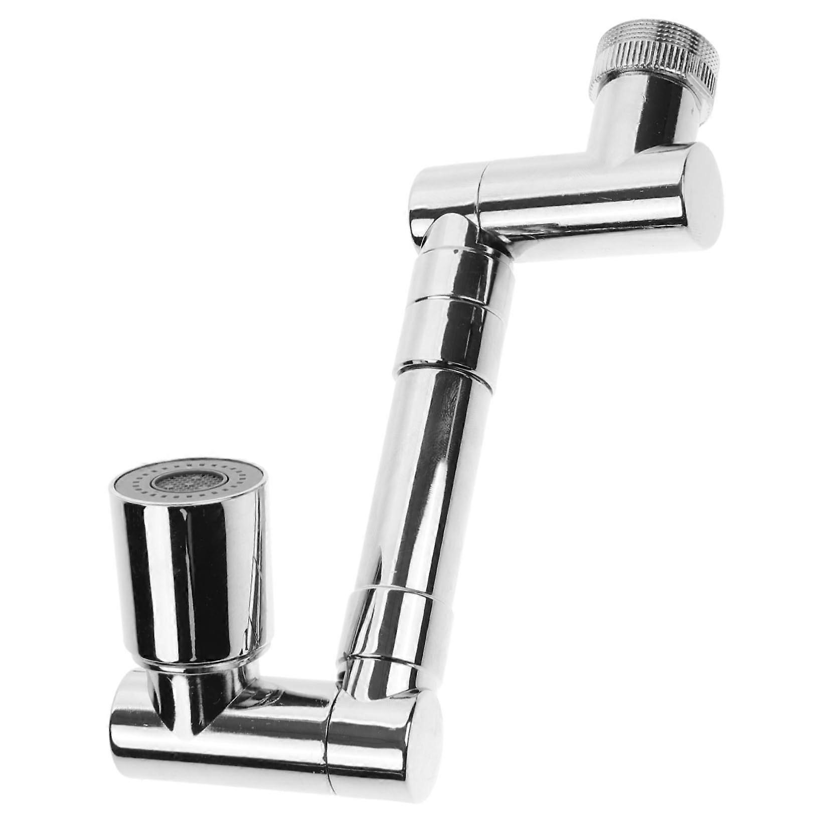 Tap Extension Set for Bathroom and Kitchen Sinks, Swivel Aerator Adapter, Alloy Silver, Compatible with Standard Taps