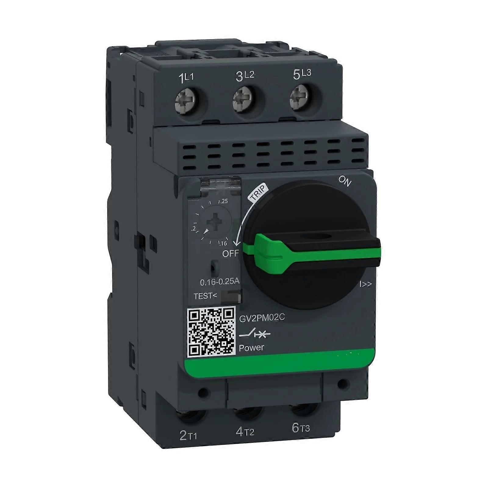 GV2P02 GV2PM02 GV2PM02C GV2PM02C TeSys motor protection circuit breaker, rotary knob, 0.16–0.25 A 690 VAC
