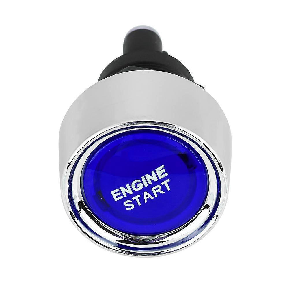 Universal 12V Car Vehicle Engine Start Push Button Switch Ignition Starter Blue LED