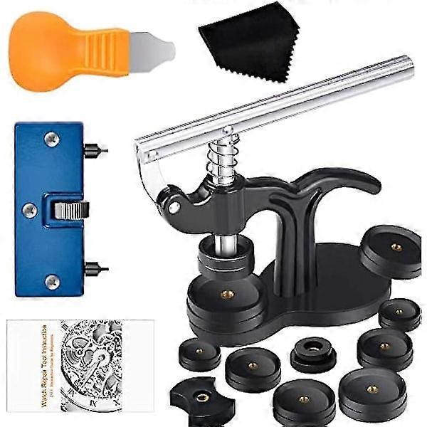 17-Piece Watch Press Tool Kit with Watch Battery Replacement Tool Set and Fitting Molds