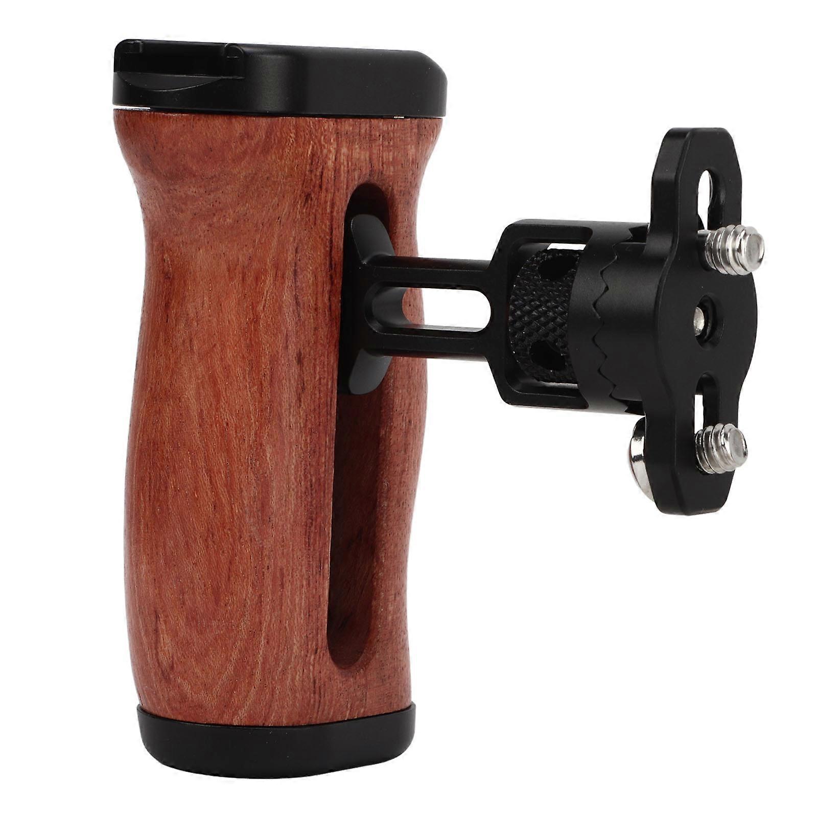 Camera Cage Side Handle Universal Rosewood Rotating Camera Cage Handle Grip for Left and Right Vlog