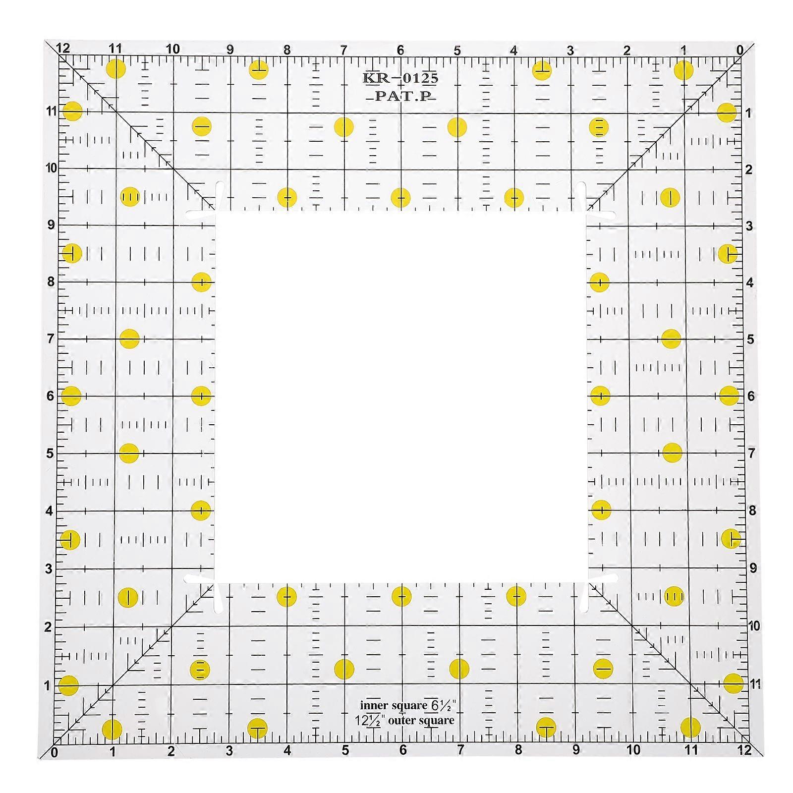 1Pc Square Shape Sewing Ruler Clothing Patchwork Ruler Sewing Cutting Ruler