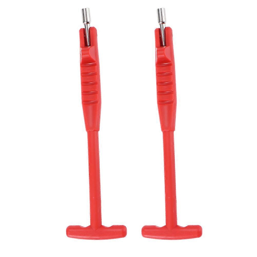 Tire Stem Installation Tool with Plastic Material for Car Repair Use Red Color 2 Pieces