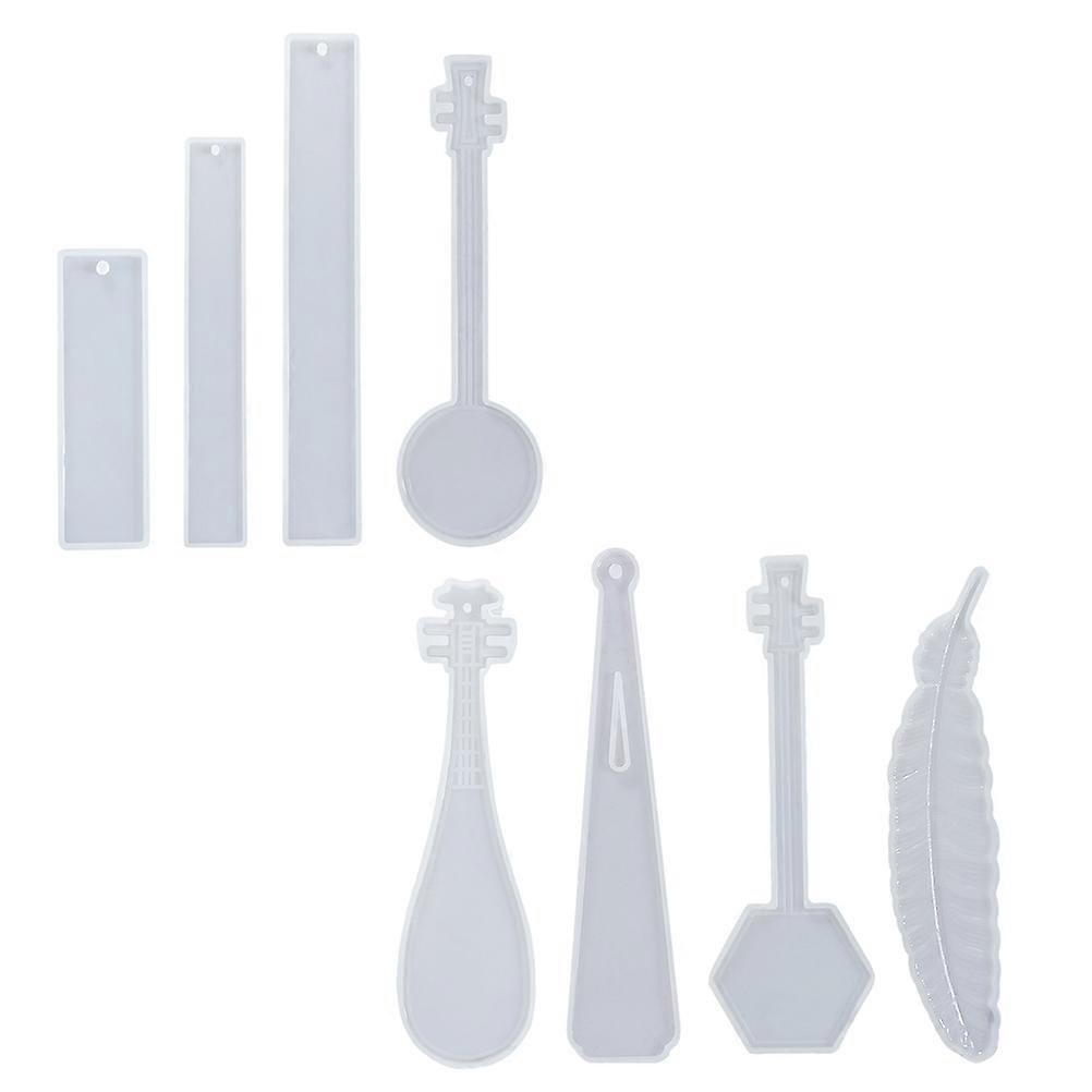 8pcs Silicone Casting Mold for DIY Use Flexible and Durable Various Shapes Transparent