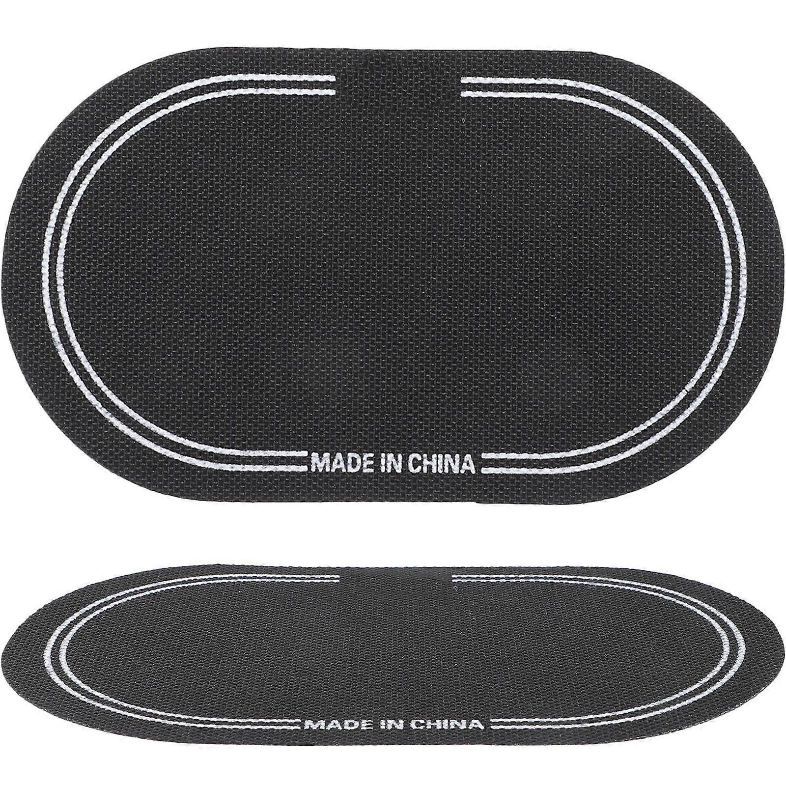 Black Drum Head Protective Pad for Jazz and with Mesh Skin 2 Pcs