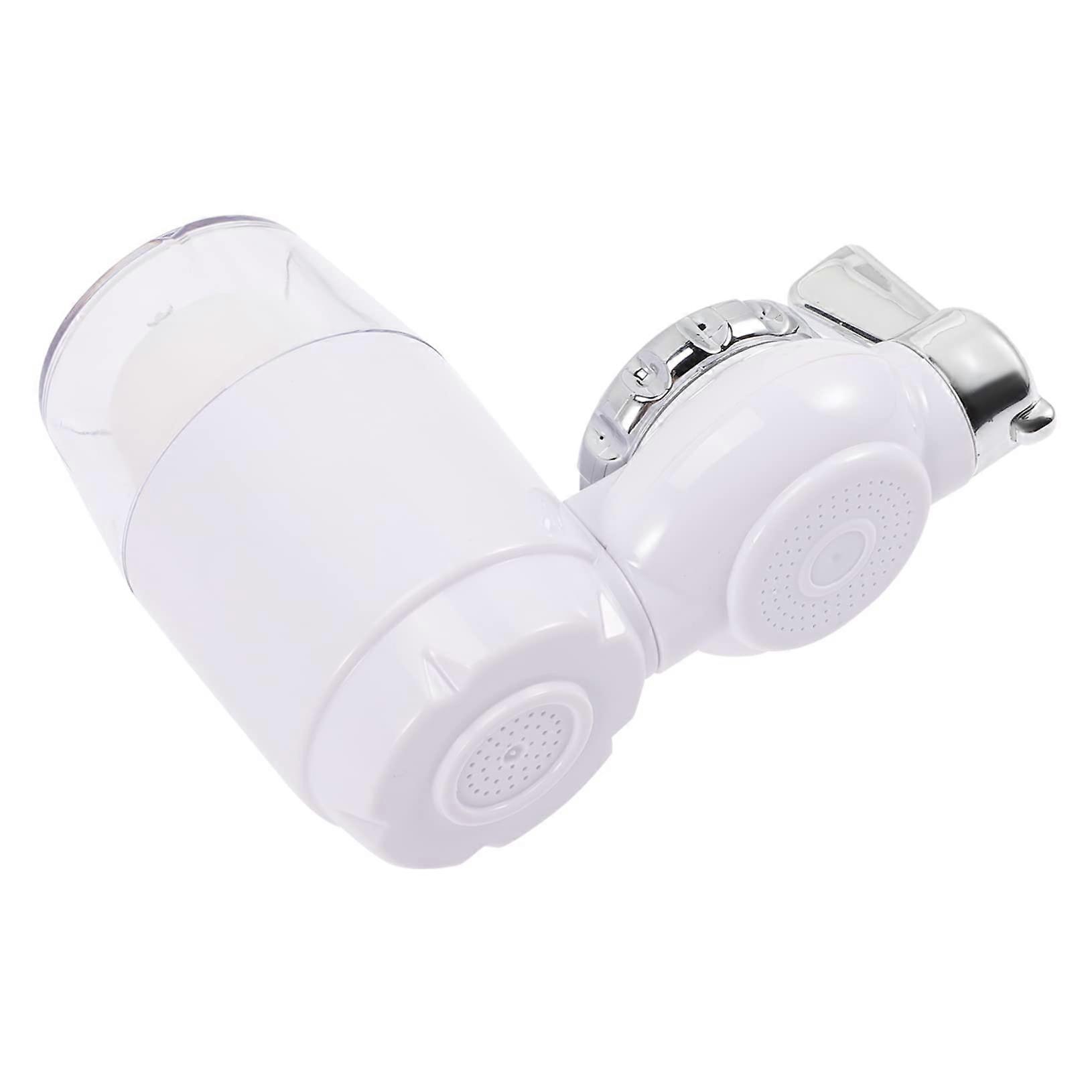 Water Faucet Filter White Plastic PP Gooseneck Spout Inline Water Purifier for Faucets Kitchen Universal Compatibility