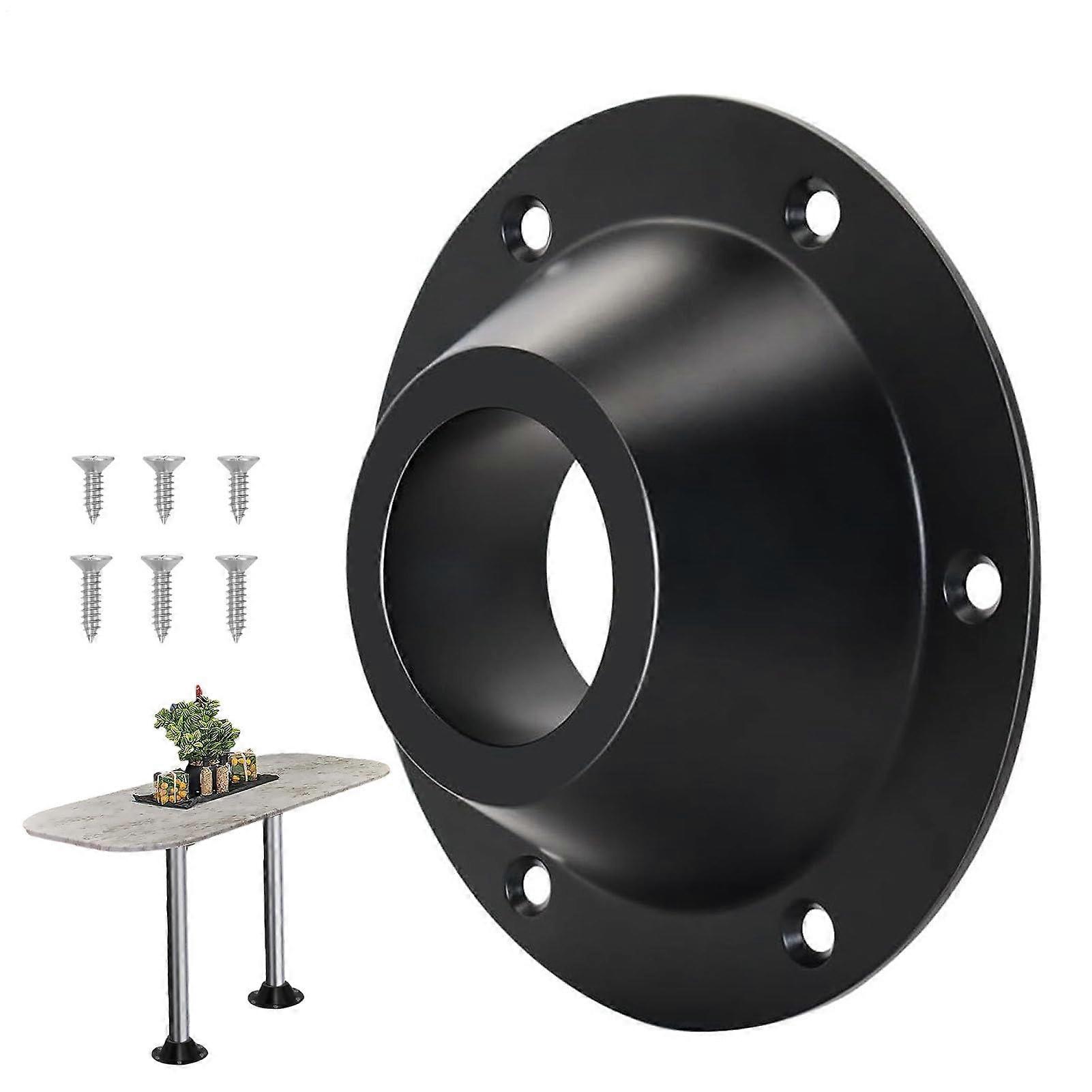 RV Table Base Mount Aluminum Floor Mount Strength Table Frame Socket Silver Black Set with Screws