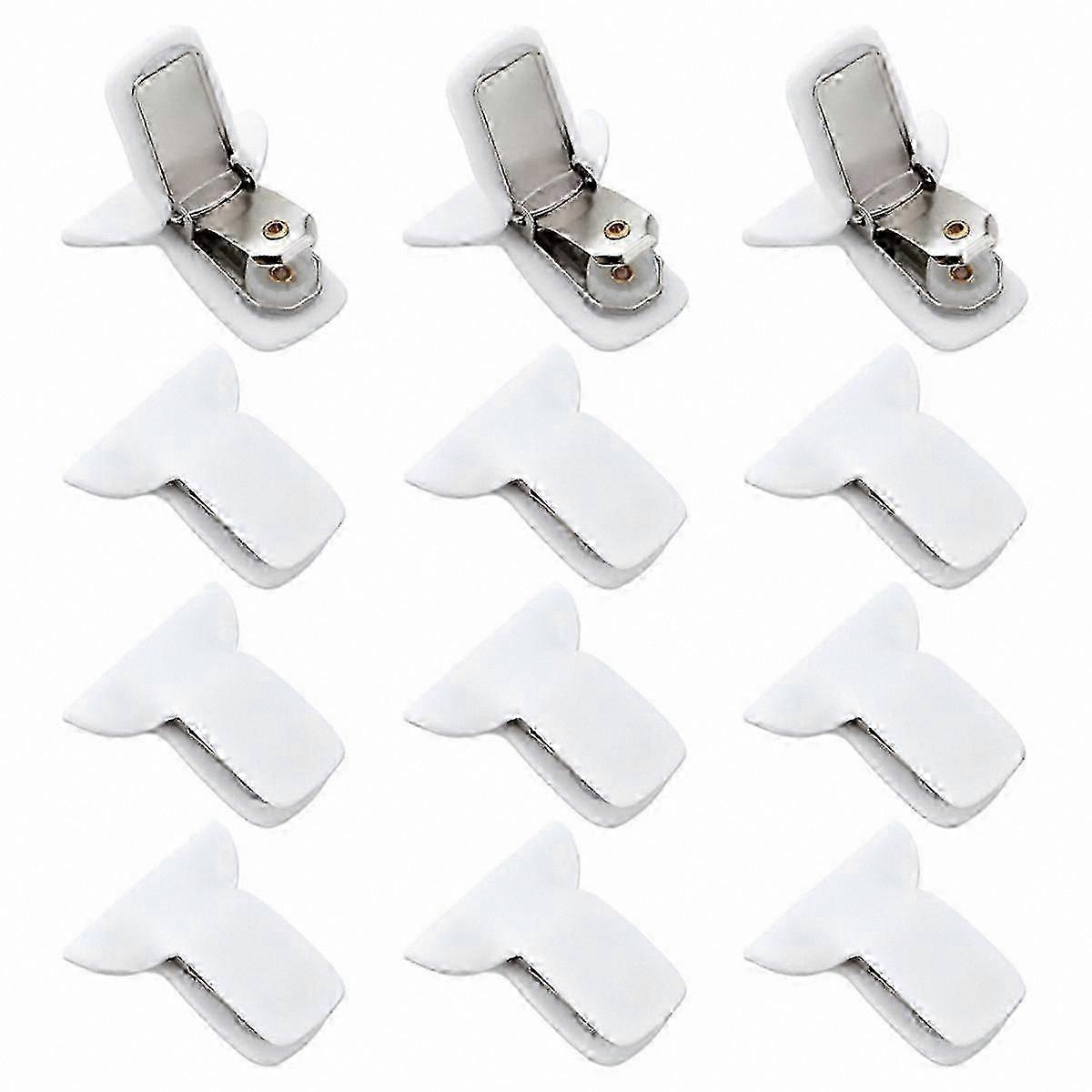 12-Pack Duvet Clips, Strong Hold Blanket Fasteners for Comforters, Quilts, and Covers with Foam Padding and Metal Clasp