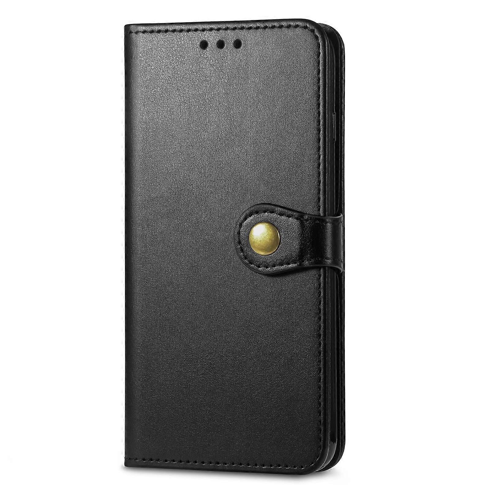 Mobile Phone Case For Xiaomi Redmi Note 10S Leather Flip Case With Card Slot Stand Function Black