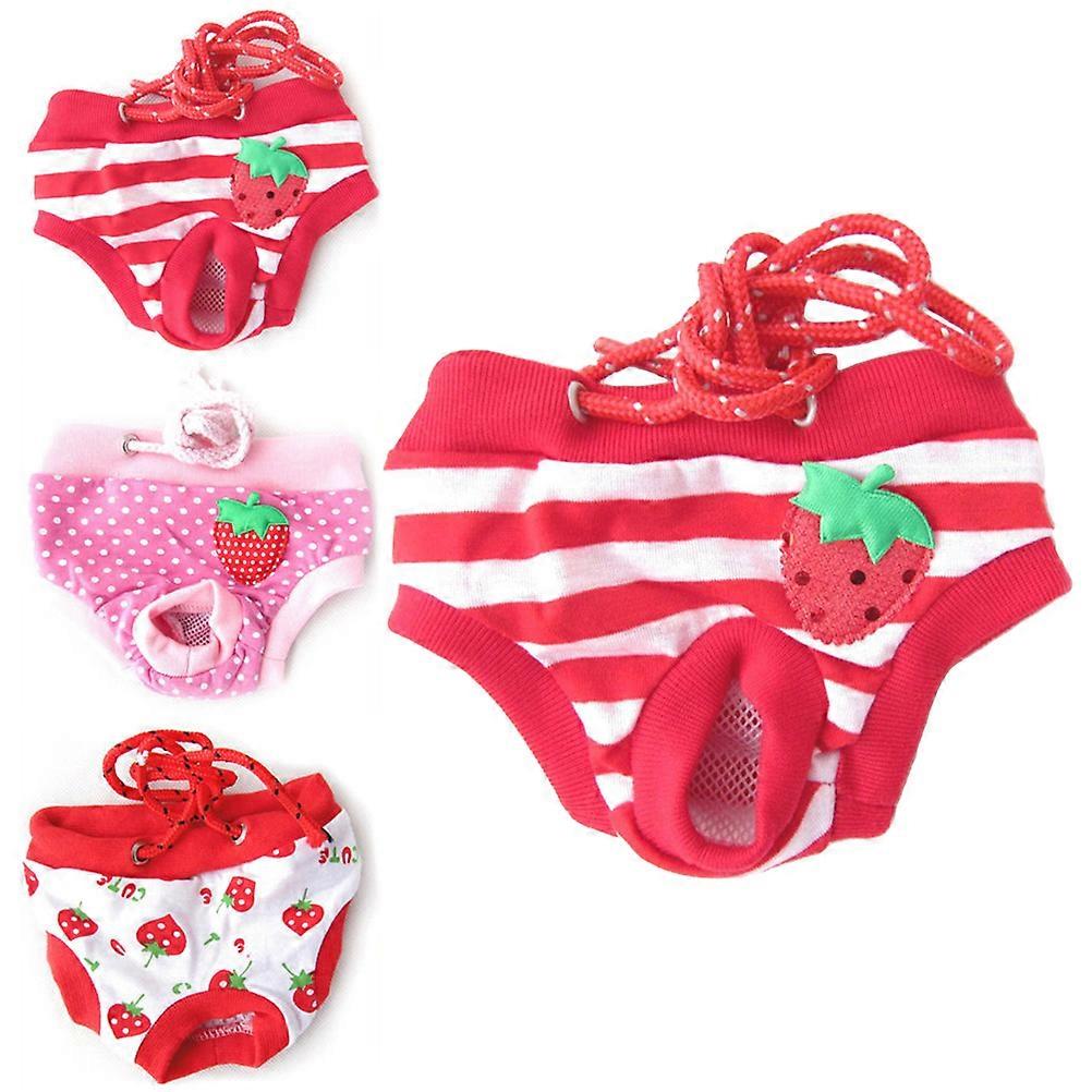 Pet Sanitary Pants For Male Dogs Prevent Mating Size M In Red Color Ideal For Dogs In Heat 1Pcs