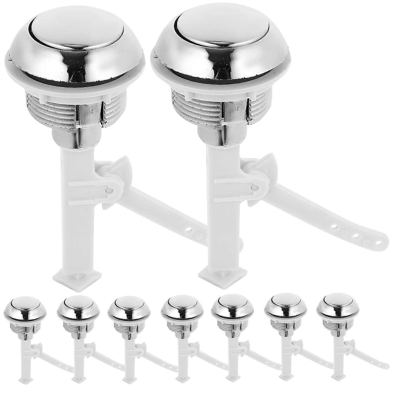 Toilet Water Tank Push Button Single Push For Office Abs 9Pcs