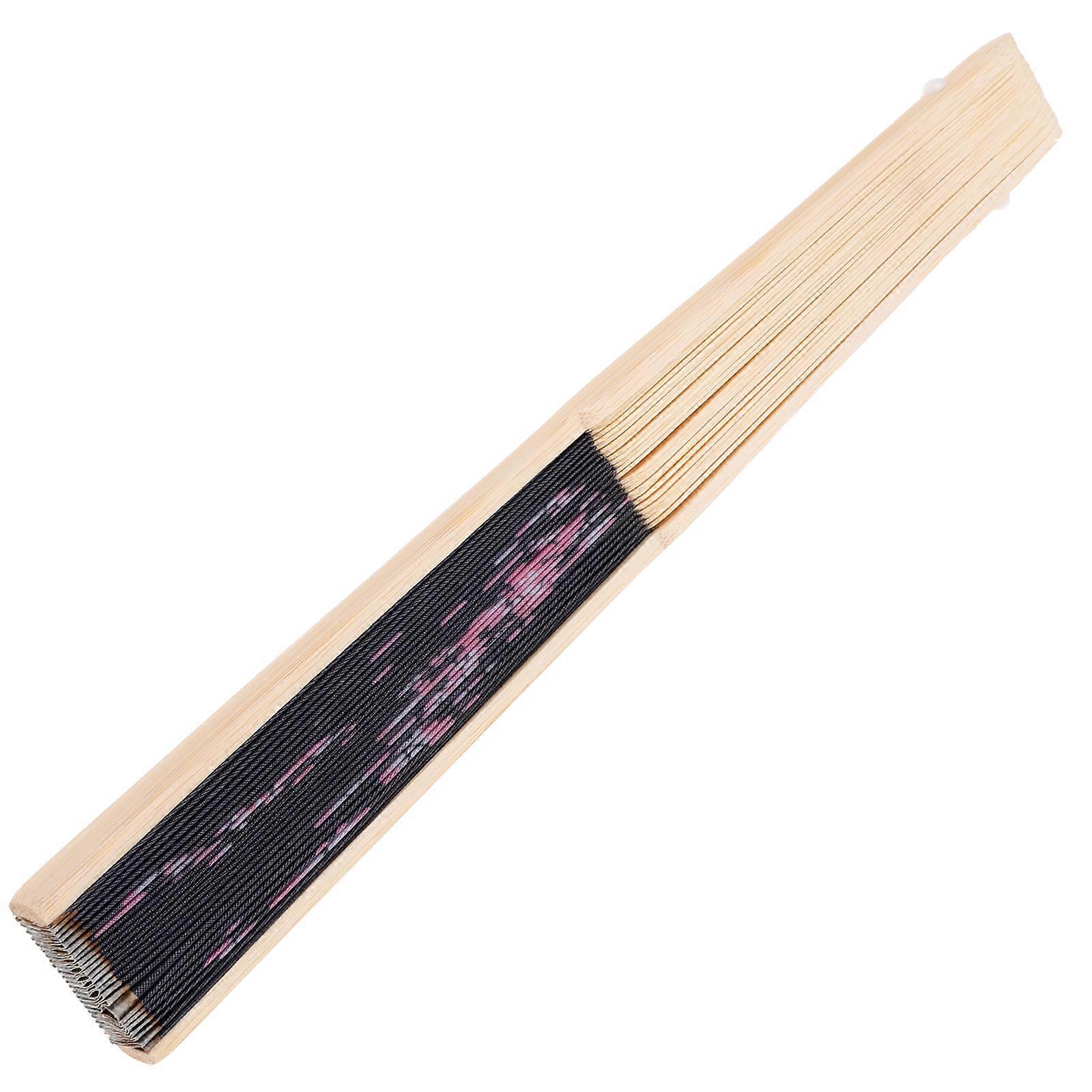 Lightweight Japanese Folding Fan with Floral Design for Weddings, Stage Performances, and Decorative Occasions