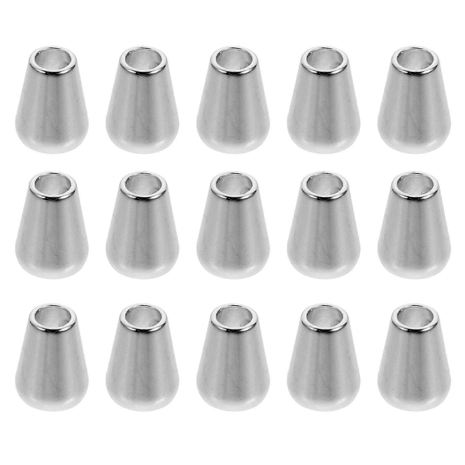 Light Silver Rope End Bell Stopper Buckle Fastener for Drawstrings, Hoodies, Backpacks, and DIY Projects