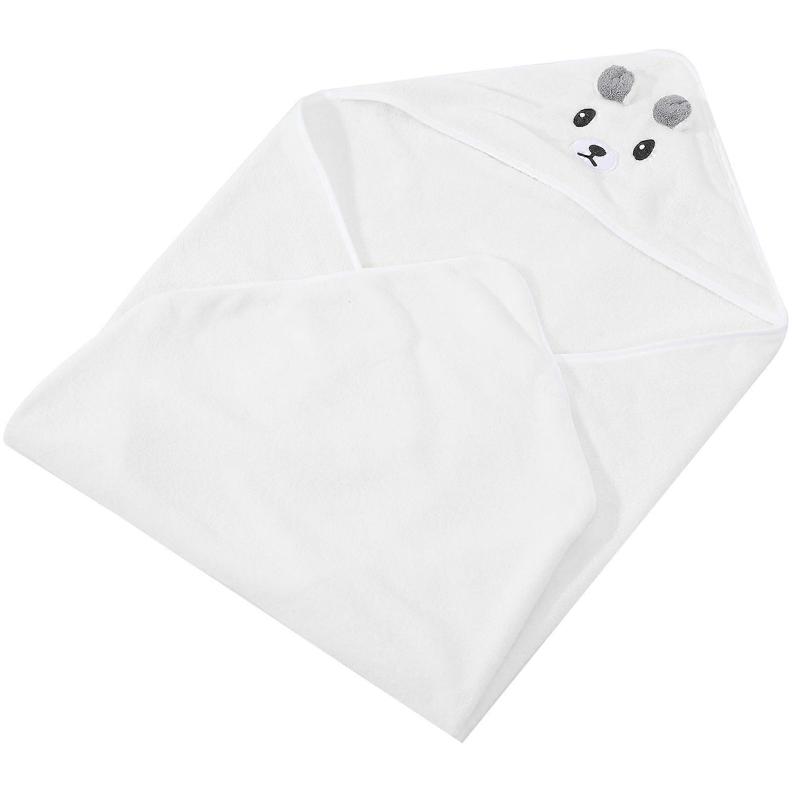 Cute Toddler Bath Towel Adjustable Hood Versatile Usage 80x80x0.6cm 1Set