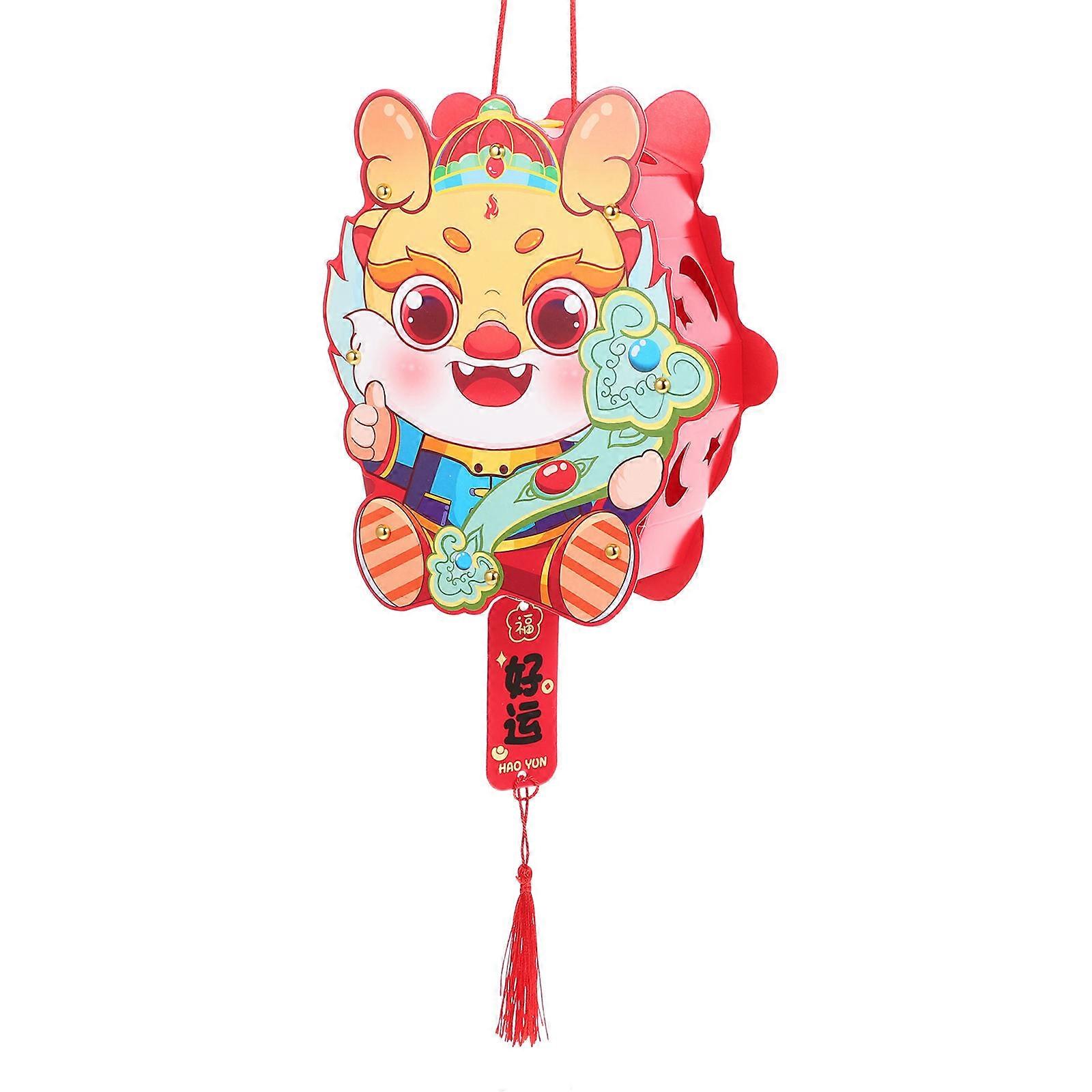 DIY Luminous Lantern Making Kit Dragon Themed Lantern Material Chinese Style Perfect For Children 1 Set