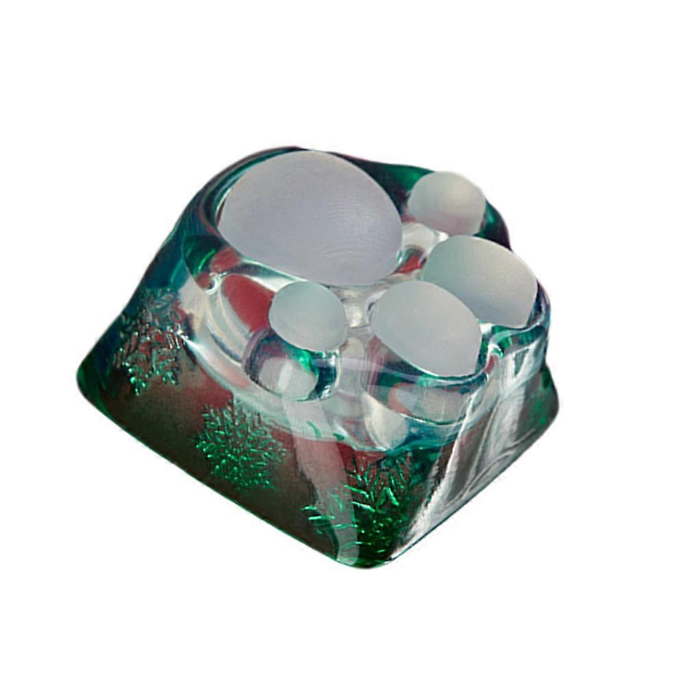 Kawaii Resin Keycap Cat Paw Shape Decoration For Christmas And Other Occasions 0.8×0.8×0.4in 1Pcs