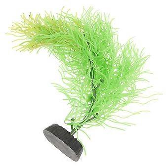 Fałszywy Hornwort Akwarium Dcor Plastikowe Rośliny Akwarium Dekoracja Krajobrazu Jasnozielony 24x8cm 1 Zestaw