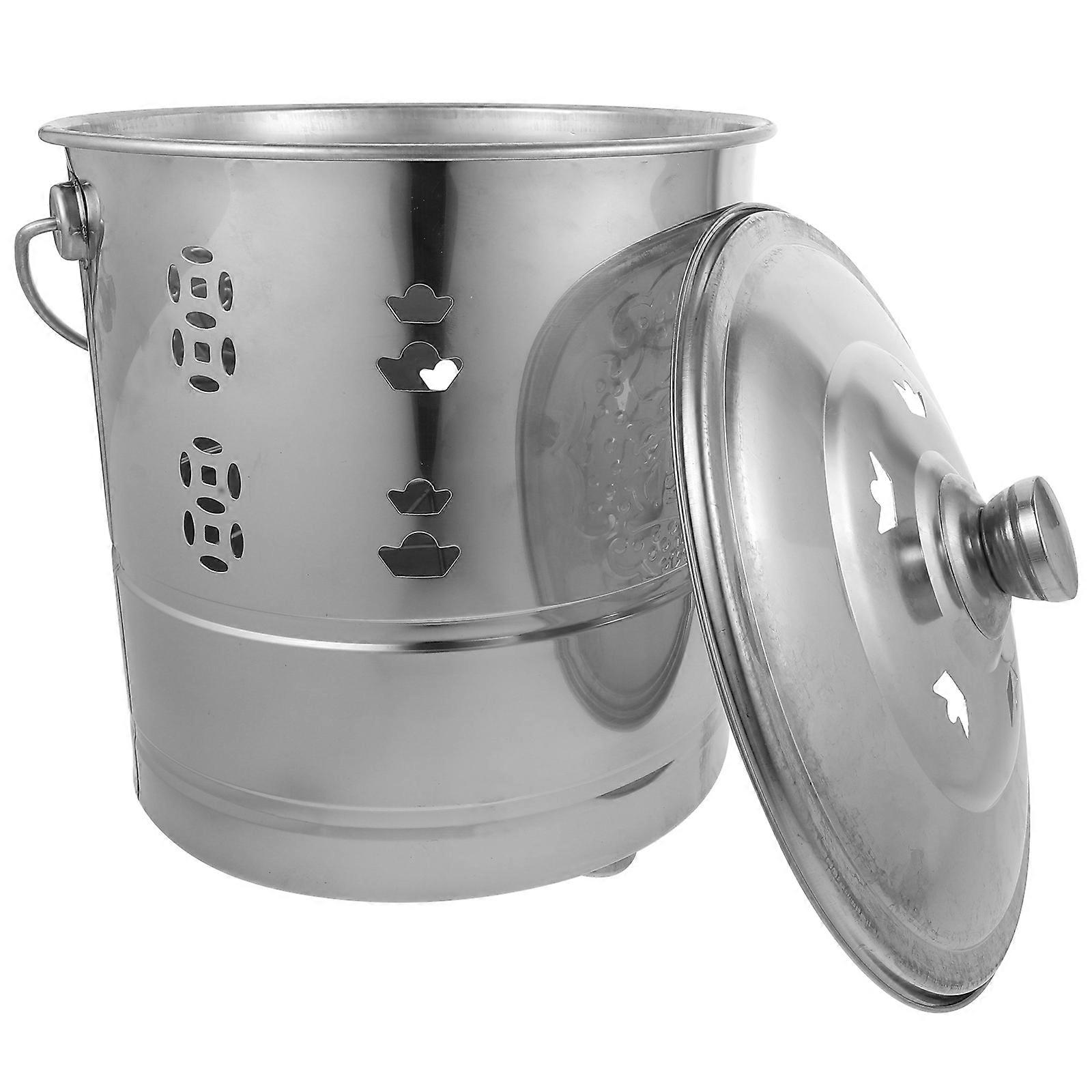 Stainless Steel Money Incinerator For Outdoor Use With Round Shape 33.00X26.00X26.00CM Designed For Blessing Worship 1Pcs