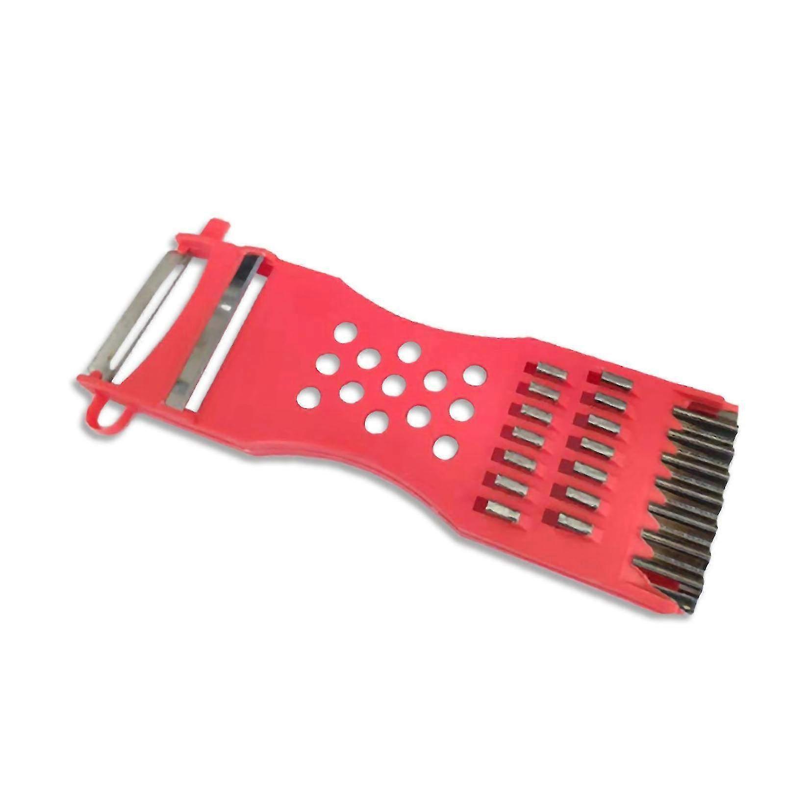 Versatile Red Mini Vegetable Peeler & Grater Gadget - Multipurpose Kitchen Tool for Easy Food Preparation (Boxed)