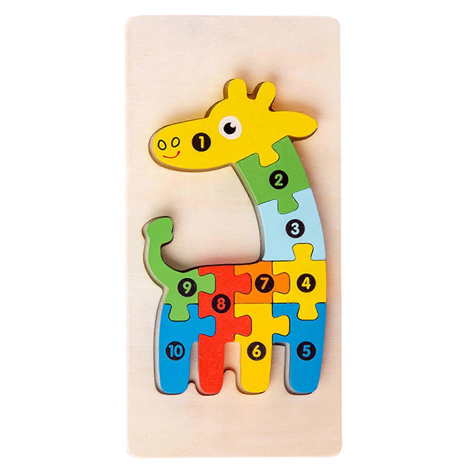 Wooden Matching 3D Puzzle Educational Interesting Matching Jigsaw Puzzle Toy for Home Party Type 4